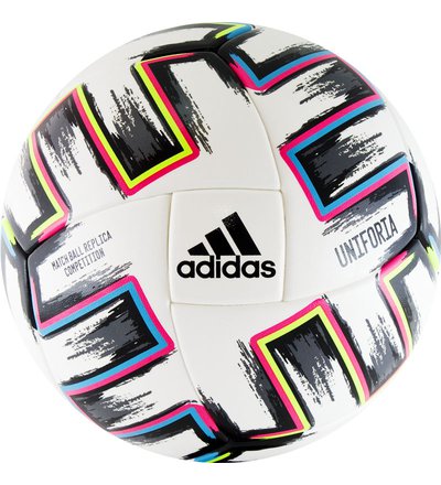 Мяч футб. "ADIDAS EURO2020 Uniforia Competition" арт.FJ6733,р.5, FIFA Pro,18п, ПУ,термосш, бело-чер